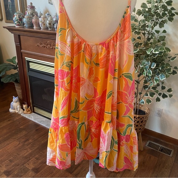 Perfectly Priscilla (Boutique) • Bright Floral Tropical Sundress • Size Large - Picture 5 of 7